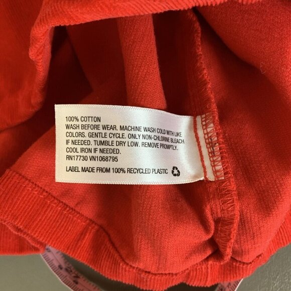 Cat & Jack Corduroy Dress Red Sleeveless Ruffle Sleeve Baby Girls 12 Months - Picture 8 of 10